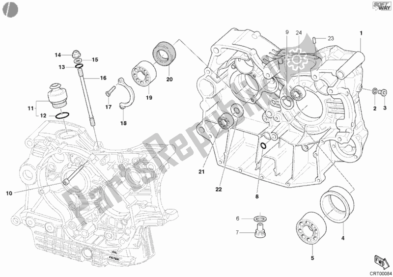 Todas las partes para Caja Del Cigüeñal de Ducati Superbike 998 2002