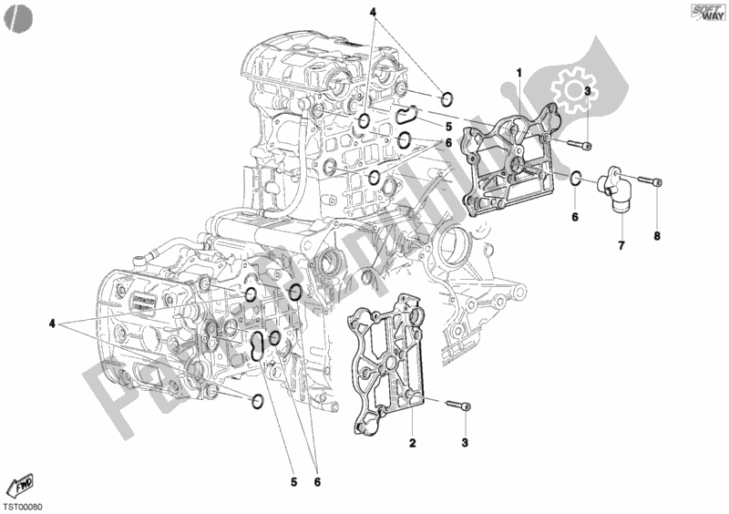 Alle onderdelen voor de Hoofdbedekking van de Ducati Superbike 998 2002