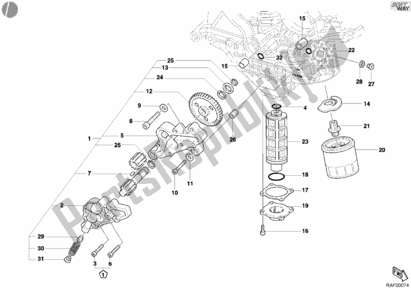 Todas las partes para Bomba De Aceite - Filtro 998s de Ducati Superbike 998 2002