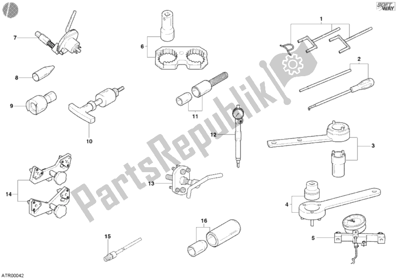 All parts for the 01a - Workshop Service Tools, Engine of the Ducati Superbike 998 2003