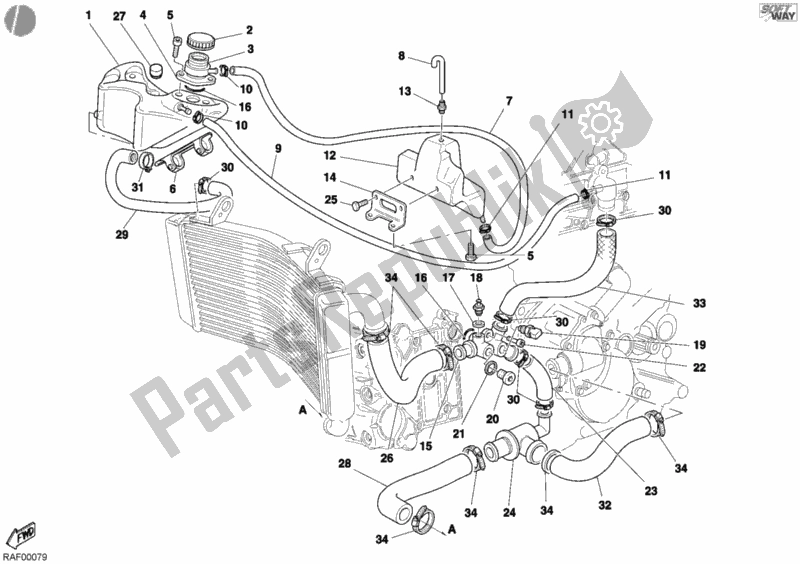 Todas as partes de Circuito De Refrigeração do Ducati Superbike 998 2003