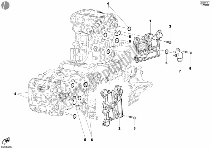 Tutte le parti per il Copricapo del Ducati Superbike 998 2003