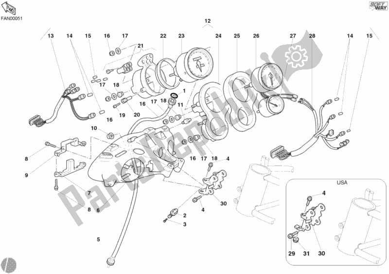 Tutte le parti per il Metro del Ducati Superbike 998 2003