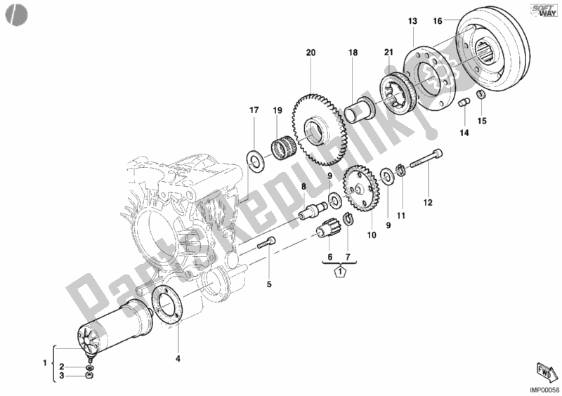 Tutte le parti per il Motore Di Avviamento del Ducati Superbike 998 2003