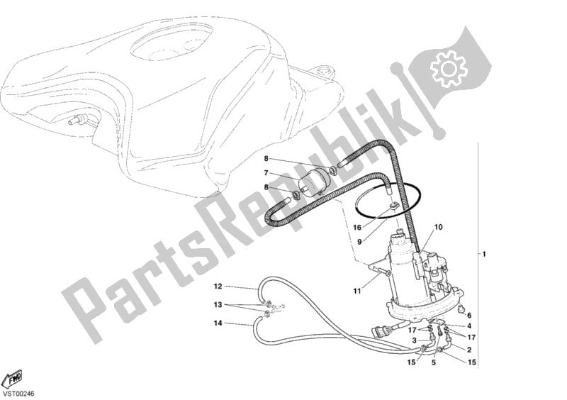 Wszystkie części do Pompa Paliwowa Ducati Superbike 999 2003