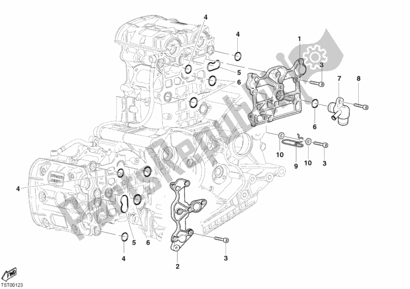 Alle onderdelen voor de Hoofdbedekking van de Ducati Superbike 999 2003