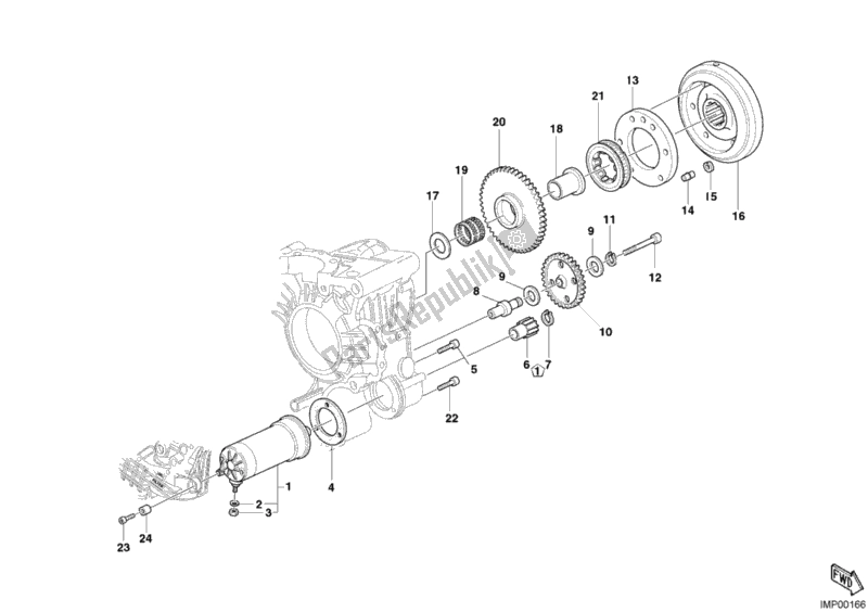 Todas las partes para Motor De Arranque de Ducati Superbike 999 2003