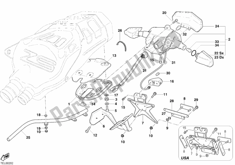 Todas las partes para Luz De La Cola de Ducati Superbike 999 2003