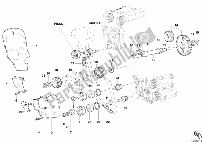 Toutes les pièces pour le Courroie De Distribution du Ducati Superbike 999 2003