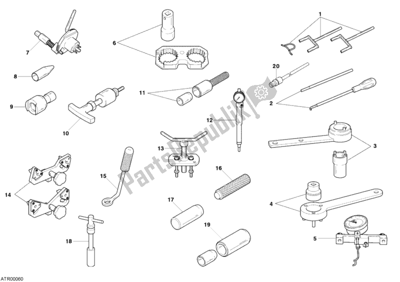 Toutes les pièces pour le 01a - Outils De Service D'atelier, Moteur du Ducati Superbike 999 2004