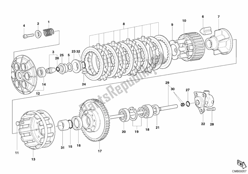 Todas las partes para Embrague de Ducati Superbike 999 2004