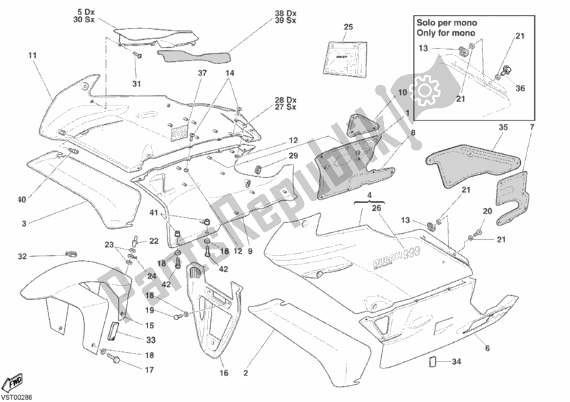 Todas las partes para Mercado de Ducati Superbike 999 2004