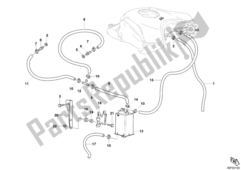 Todas las partes para Filtro De Frasco Ee. De Ducati Superbike 999 2004