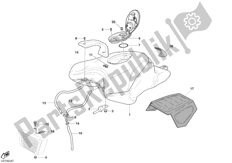 Todas las partes para Depósito De Combustible de Ducati Superbike 999 2004