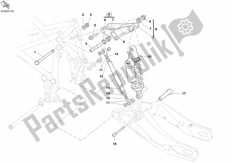 Todas las partes para Amortiguador Trasero de Ducati Superbike 999 2004