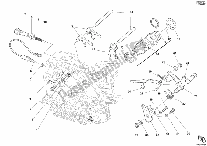 Todas las partes para Shift Cam - Horquilla de Ducati Superbike 999 2004