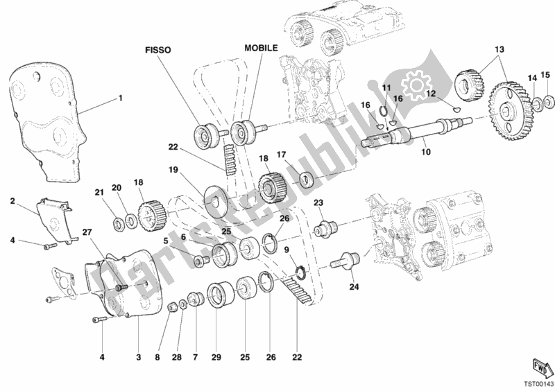 Todas as partes de Correia Dentada do Ducati Superbike 999 2004