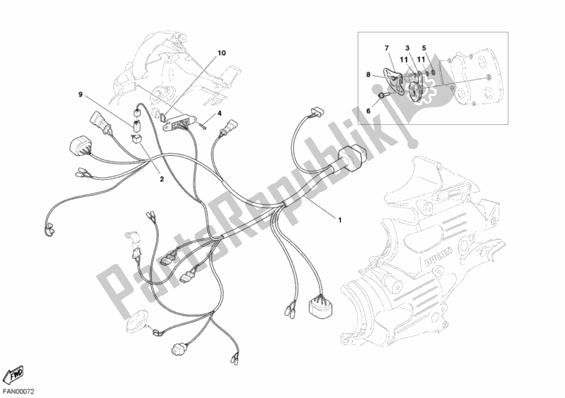 Todas las partes para Faro De Cable de Ducati Superbike 999 2005