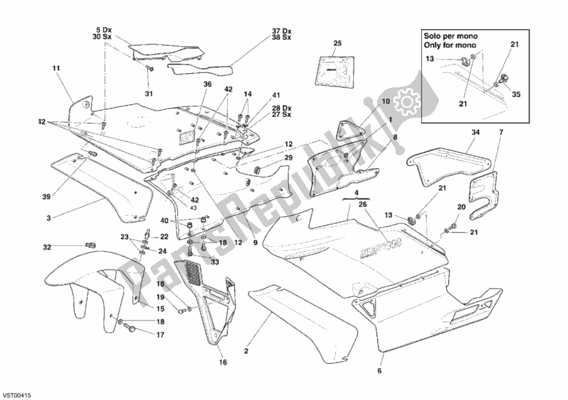 Todas las partes para Mercado de Ducati Superbike 999 2005