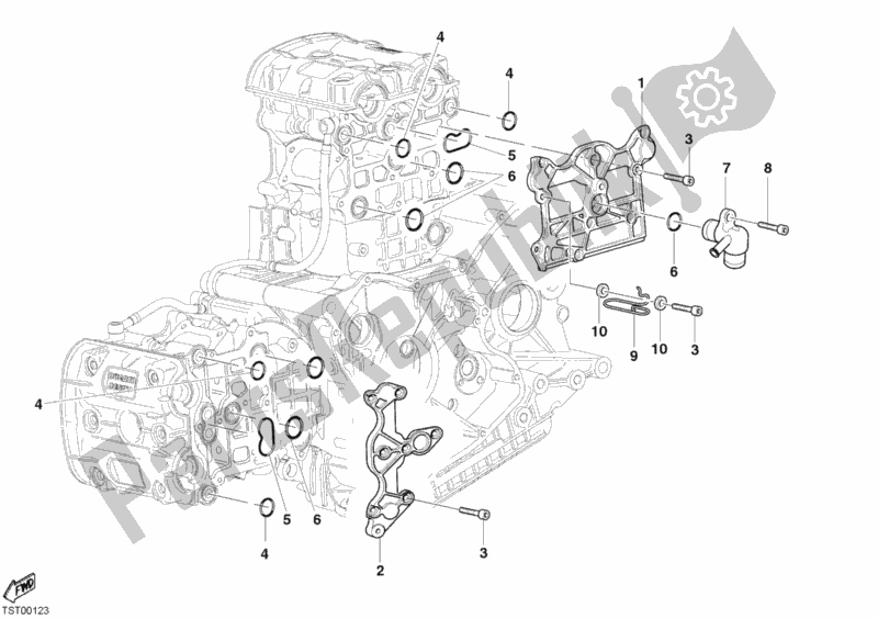 Tutte le parti per il Copricapo del Ducati Superbike 999 2005