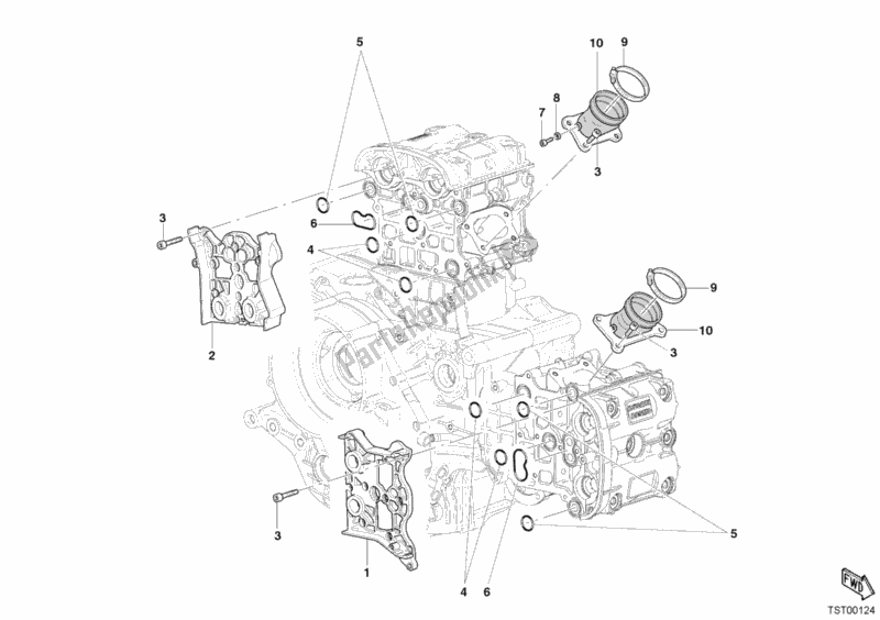 Tutte le parti per il Collettore Di Aspirazione del Ducati Superbike 999 2005