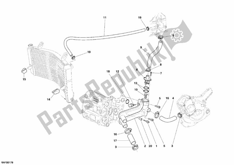 Alle onderdelen voor de Koelcircuit van de Ducati Superbike 999 2006