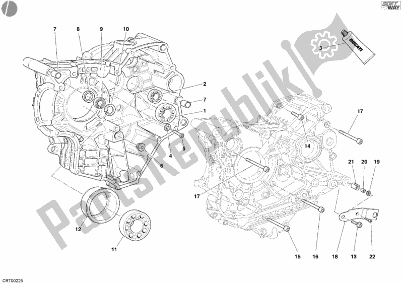 Alle onderdelen voor de Carter Lagers van de Ducati Superbike 999 2006