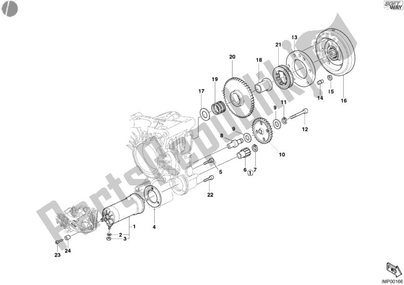 Alle onderdelen voor de Start De Motor van de Ducati Superbike 999 2006