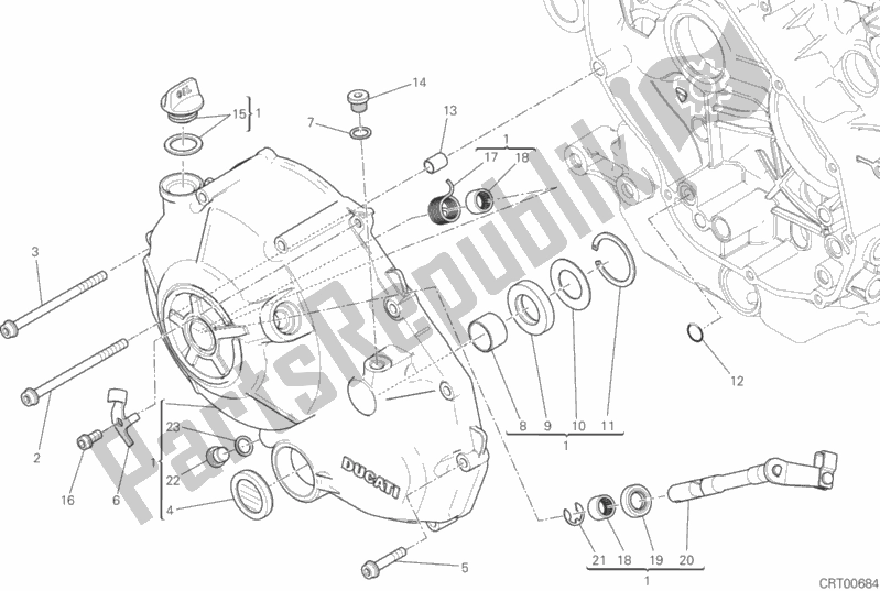 All parts for the Clutch Cover of the Ducati Scrambler Classic 803 2015