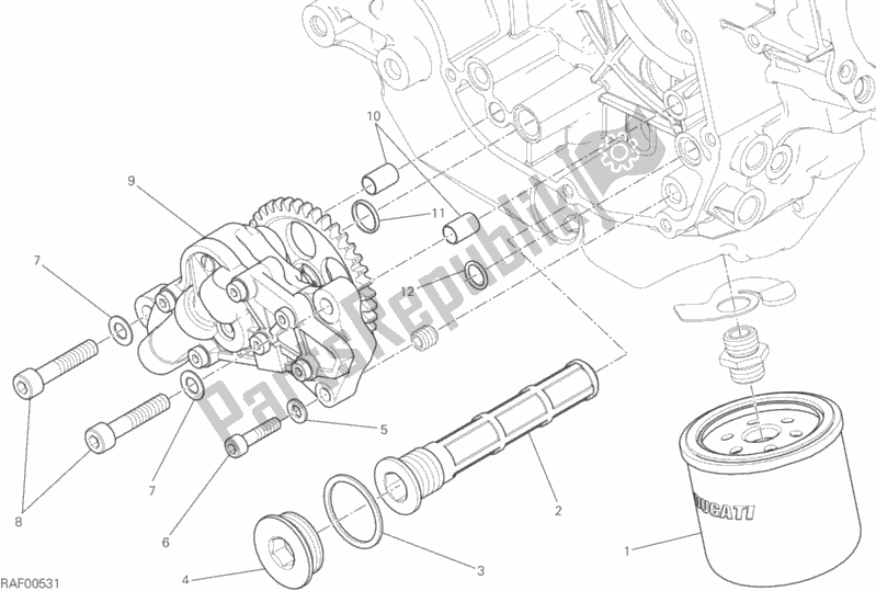 Alle onderdelen voor de Filters En Oliepomp van de Ducati Scrambler Classic 803 2015