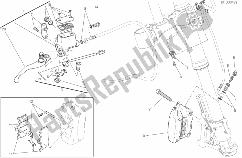 All parts for the Front Brake System of the Ducati Scrambler Classic 803 2015