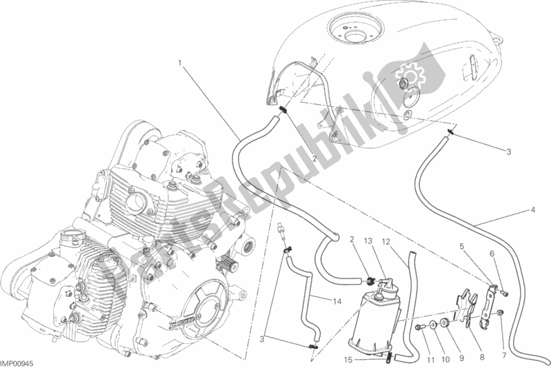 Todas las partes para Bote De Tubería De Aire Caliente de Ducati Scrambler Classic 803 2015