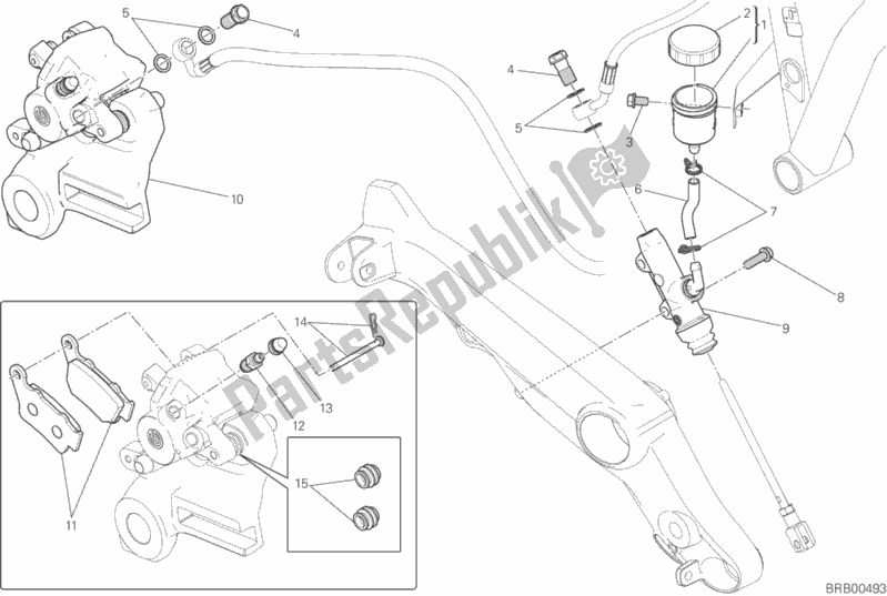 All parts for the Rear Brake System of the Ducati Scrambler Classic 803 2015