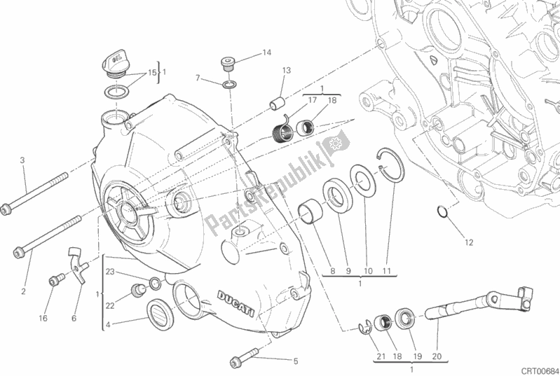 Tutte le parti per il Coperchio Frizione del Ducati Scrambler Classic 803 2016