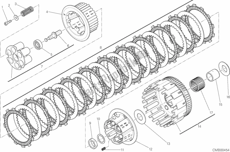 All parts for the Clutch of the Ducati Scrambler Classic 803 2016