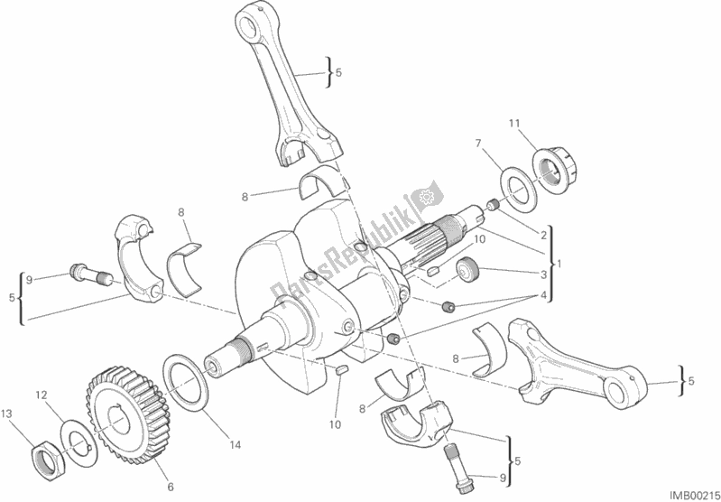 Alle onderdelen voor de Drijfstangen van de Ducati Scrambler Classic 803 2016