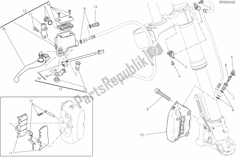 All parts for the Front Brake System of the Ducati Scrambler Classic 803 2016