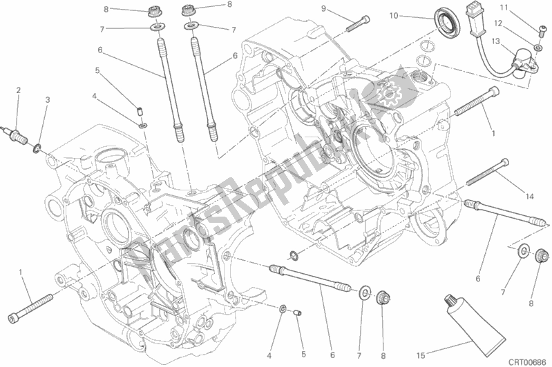 Alle onderdelen voor de Halve Carters Paar van de Ducati Scrambler Classic 803 2016