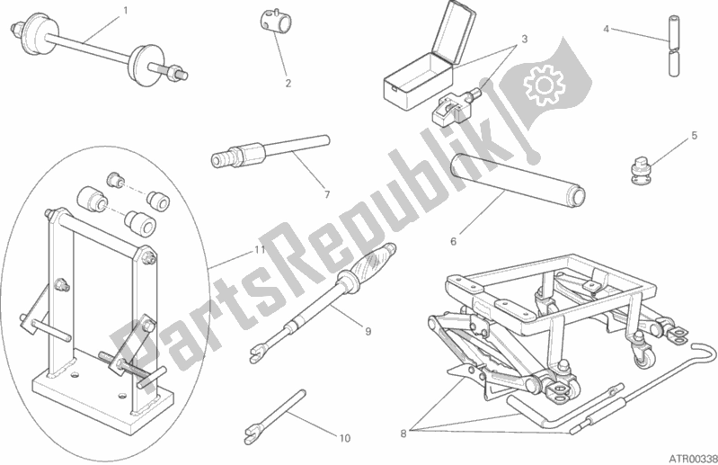 All parts for the Workshop Service Tools, Frame of the Ducati Scrambler Classic 803 2016