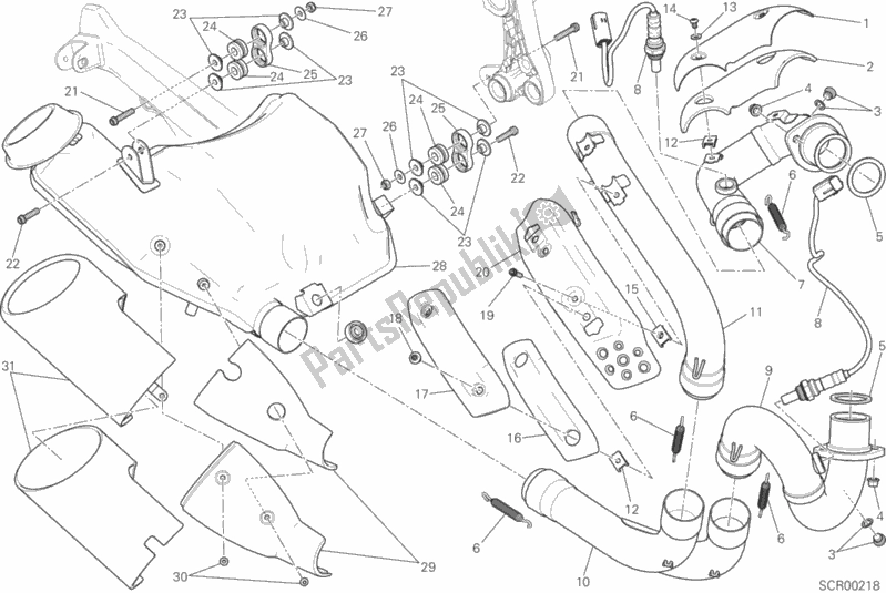 Todas las partes para Sistema De Escape de Ducati Scrambler Classic 803 2017