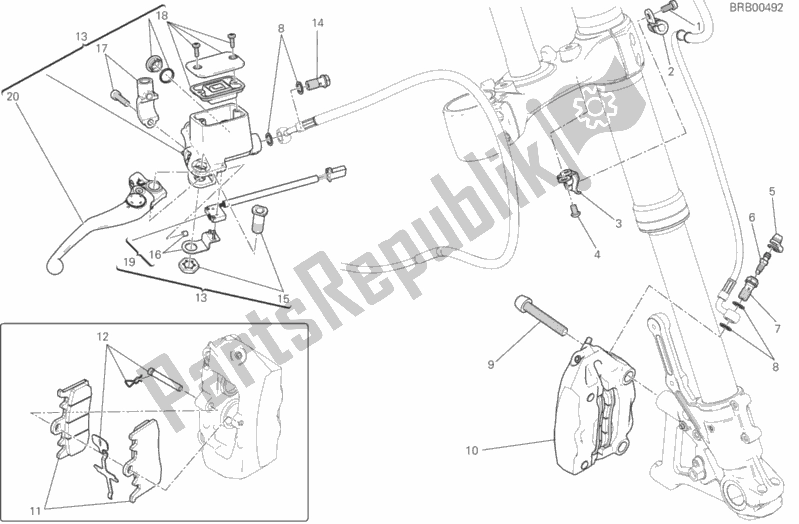 Todas las partes para Sistema De Freno Delantero de Ducati Scrambler Classic 803 2017