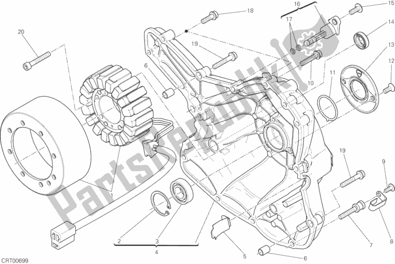 Alle onderdelen voor de Generator Deksel van de Ducati Scrambler Classic 803 2017