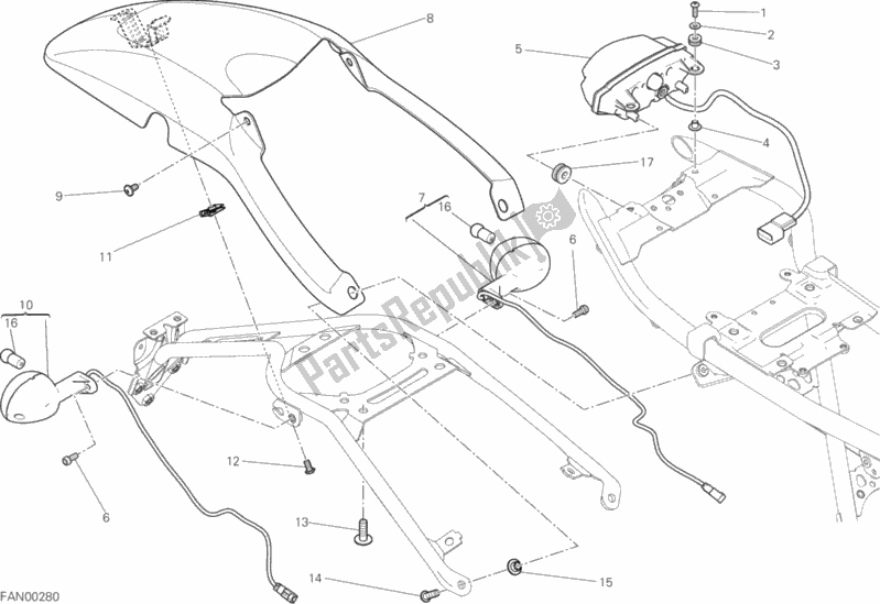 Alle onderdelen voor de Achterlicht van de Ducati Scrambler Classic 803 2017
