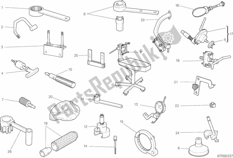 Alle onderdelen voor de Werkplaatsgereedschap, Motor van de Ducati Scrambler Classic 803 2017