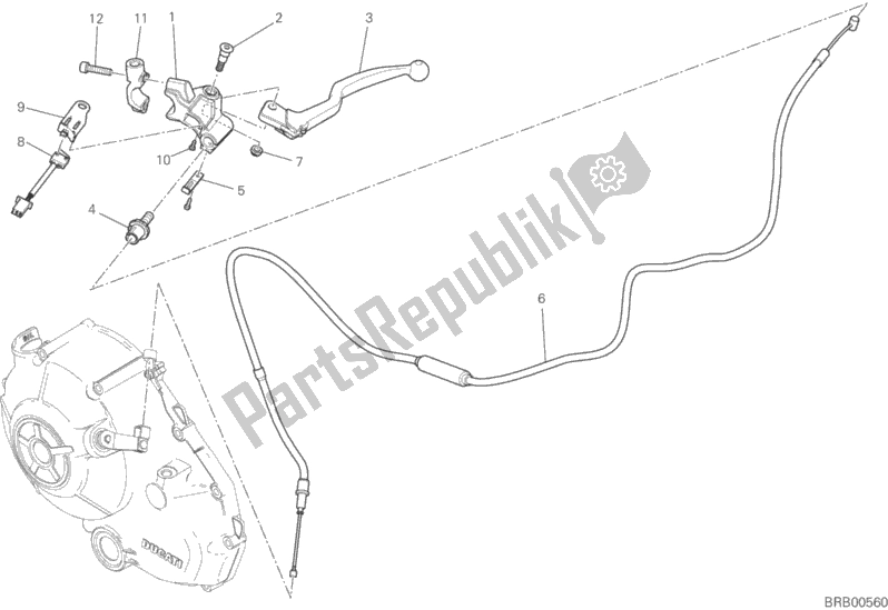 All parts for the Clutch Control of the Ducati Scrambler Classic 803 2018