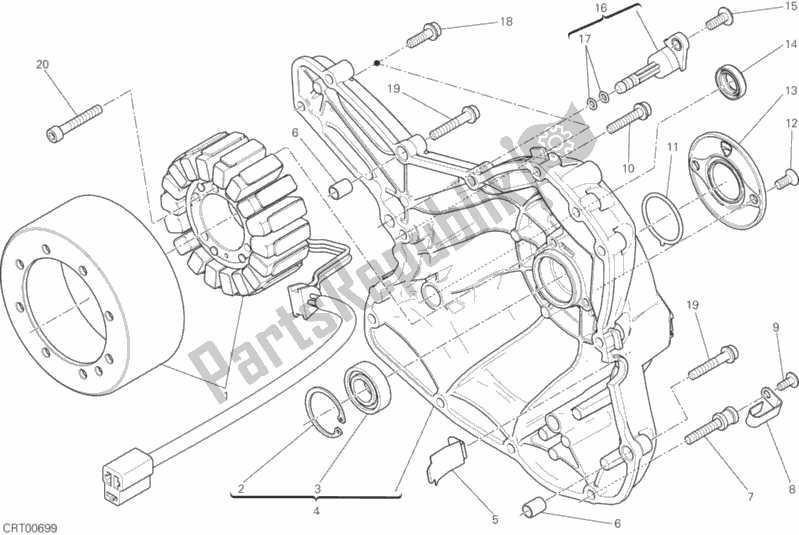 Alle onderdelen voor de Generator Deksel van de Ducati Scrambler Classic 803 2018