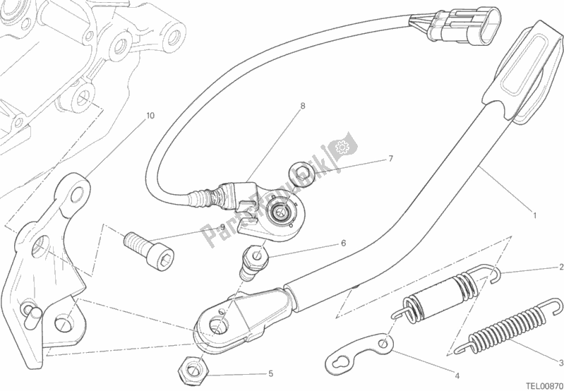 All parts for the Side Stand of the Ducati Scrambler Classic 803 2018