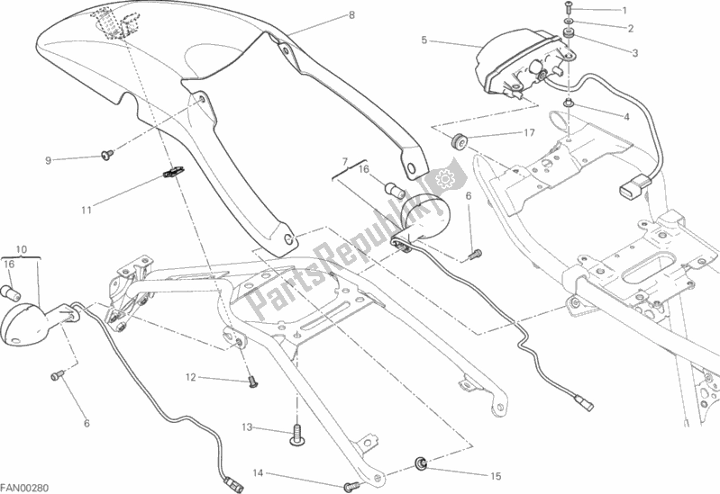 Alle onderdelen voor de Achterlicht van de Ducati Scrambler Classic 803 2018