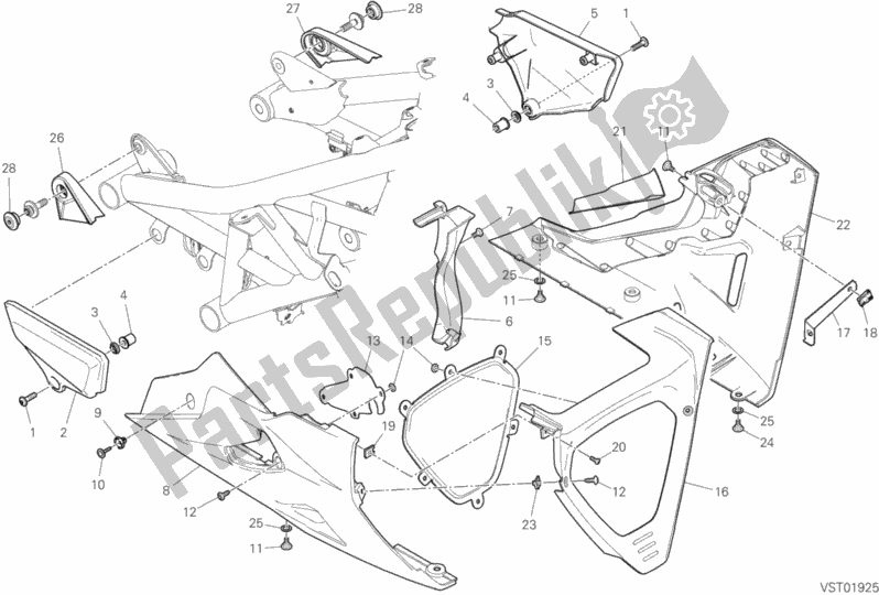 Wszystkie części do 36c - Owiewka Ducati Diavel 1260 Brasil 2020