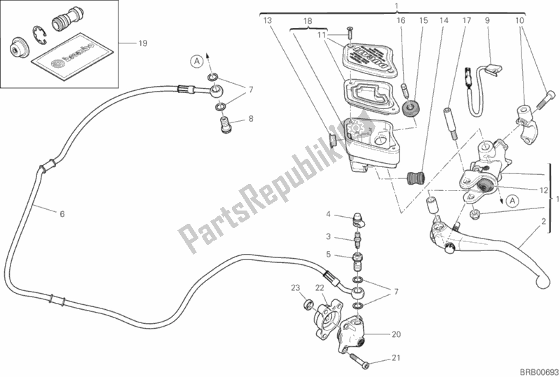 Todas las partes para Control De Embrague de Ducati Diavel 1260 Brasil 2020